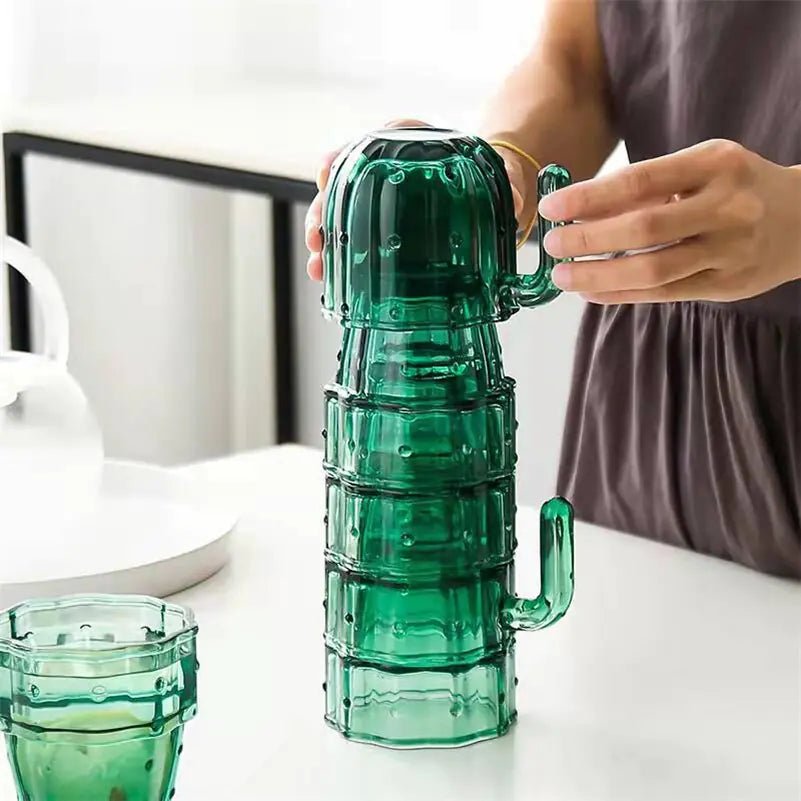 Nordic Cactus Stackable Glass Set - Wow Store