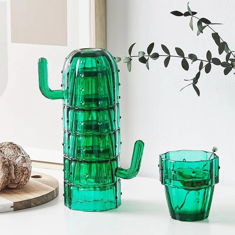 Nordic Cactus Stackable Glass Set - Wow Store