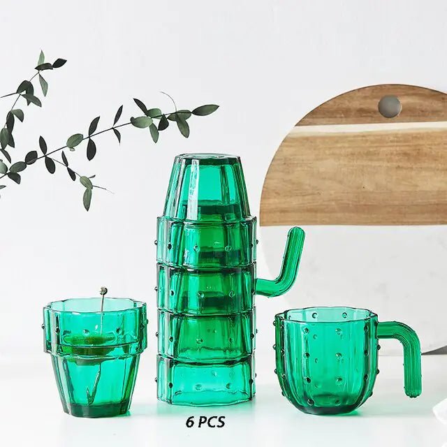 Nordic Cactus Stackable Glass Set - Wow Store