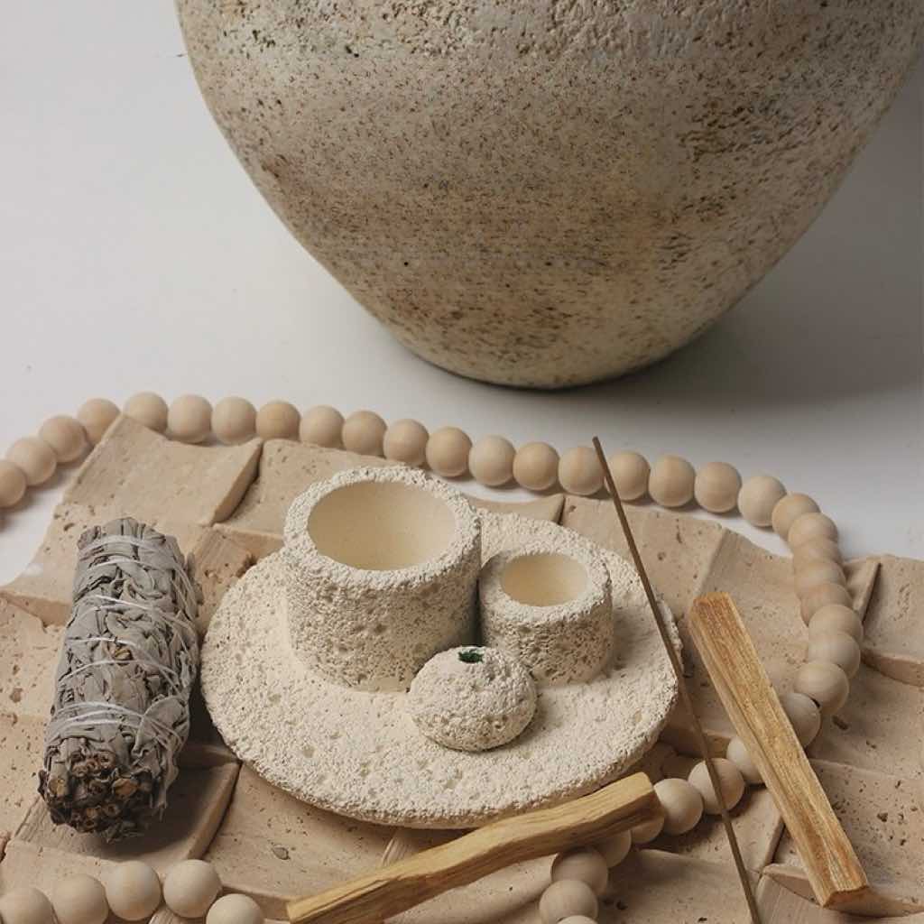 Nordic Style All - in - 1 Candle Holder, Sage, Incense & Palo Santo Burner - Wow Store