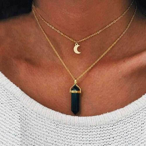 Obelisk Crescent Moon Necklace | Wow Store - Wow Store