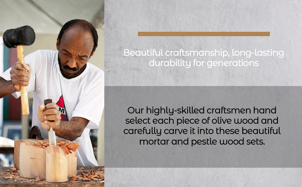 Olive Wood Rustic Mortar and Pestle - Wow Store