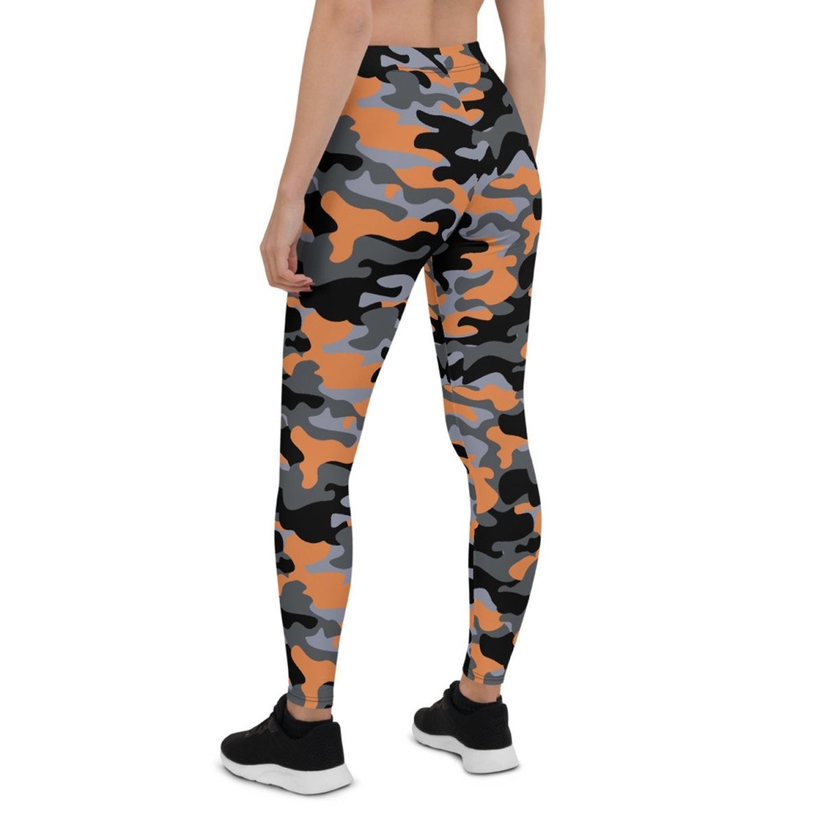 Orange and Gray Camo Leggings for Women | Wow Store - Wow Store