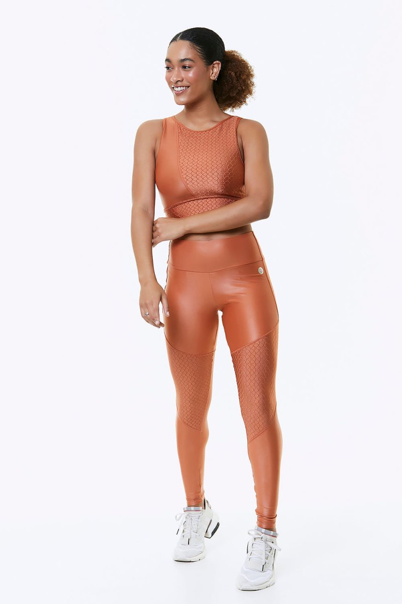 ORANGE BLOSSOM CROPPED SPORTS BRA - Wow Store