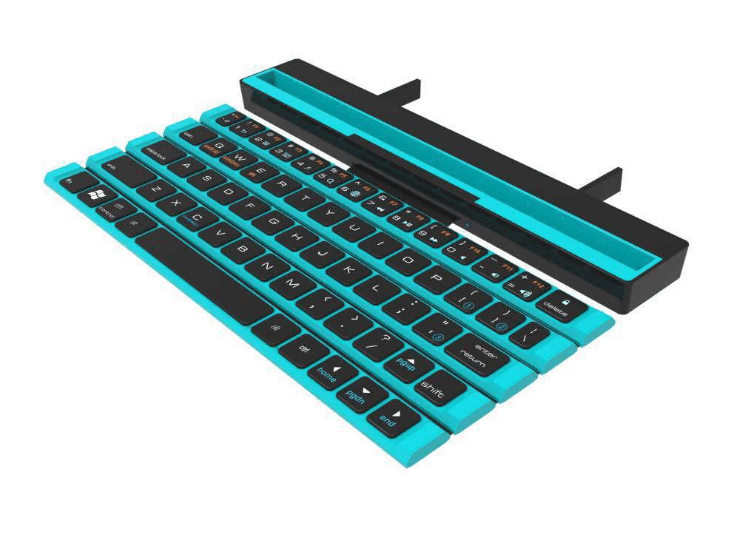 Outdoor Office Portable Folding Wireless Reel Keyboard - Wow Store