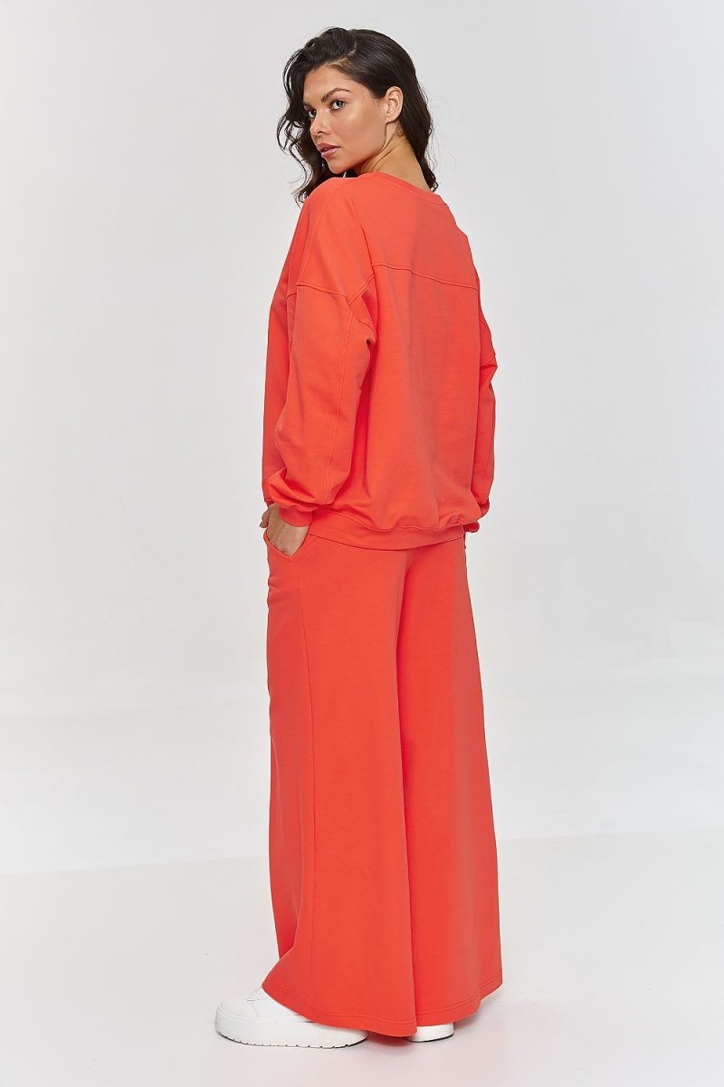 Oversized Cotton Flared Tracksuit Set 209638 - Makadamia | Wow Store - Wow Store