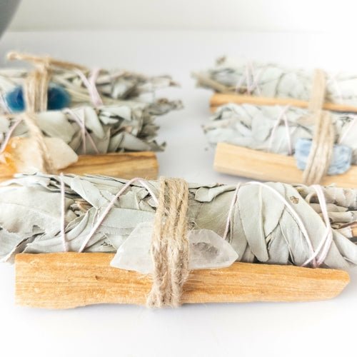 Palo Santo, Sage & Crystal Smudging Bundle - Wow Store
