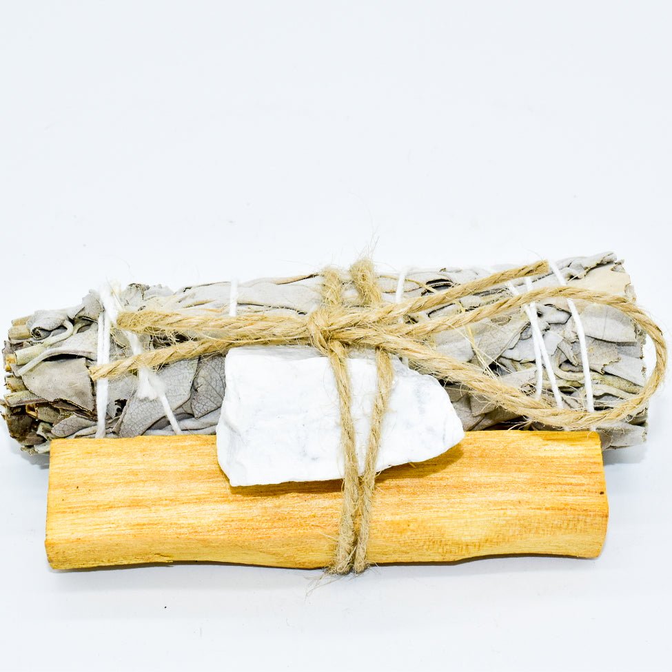 Palo Santo, Sage & Crystal Smudging Bundle - Wow Store