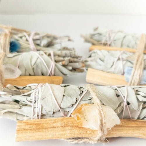 Palo Santo, Sage & Crystal Smudging Bundle - Wow Store