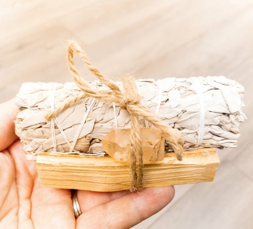 Palo Santo, Sage & Crystal Smudging Bundle - Wow Store