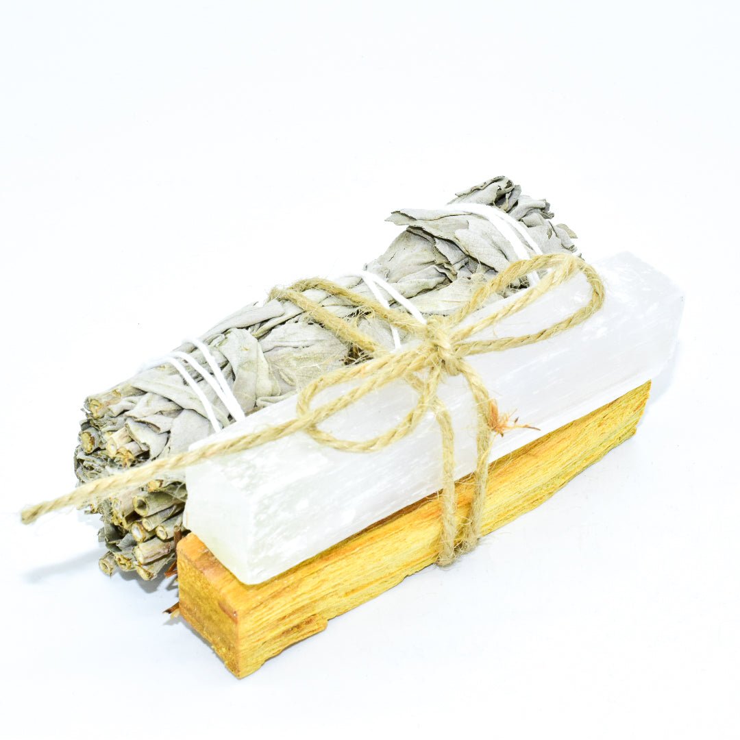 Palo Santo, Sage & Crystal Smudging Bundle - Wow Store