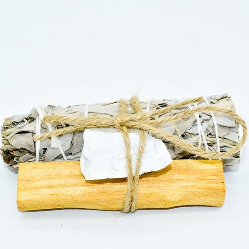 Palo Santo, Sage & Crystal Smudging Bundle - Wow Store