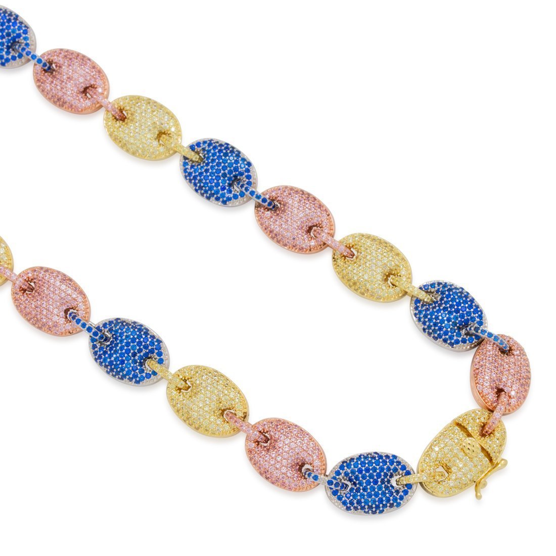 Pave Gucci Tri Color 16" Choker Necklace in 18K Gold | Wow Store - Wow Store