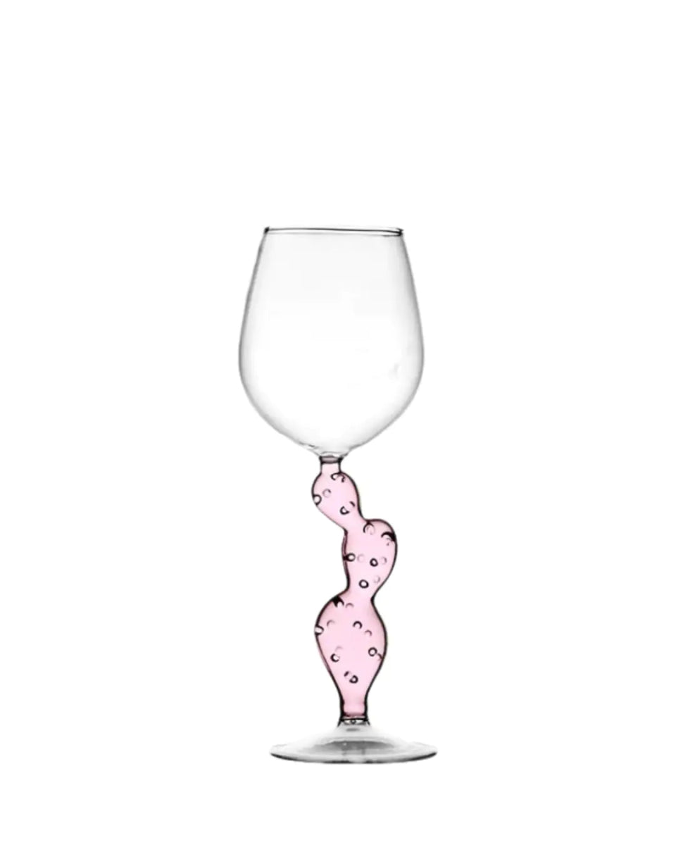 Pink Cactus Wine Glass - Wow Store