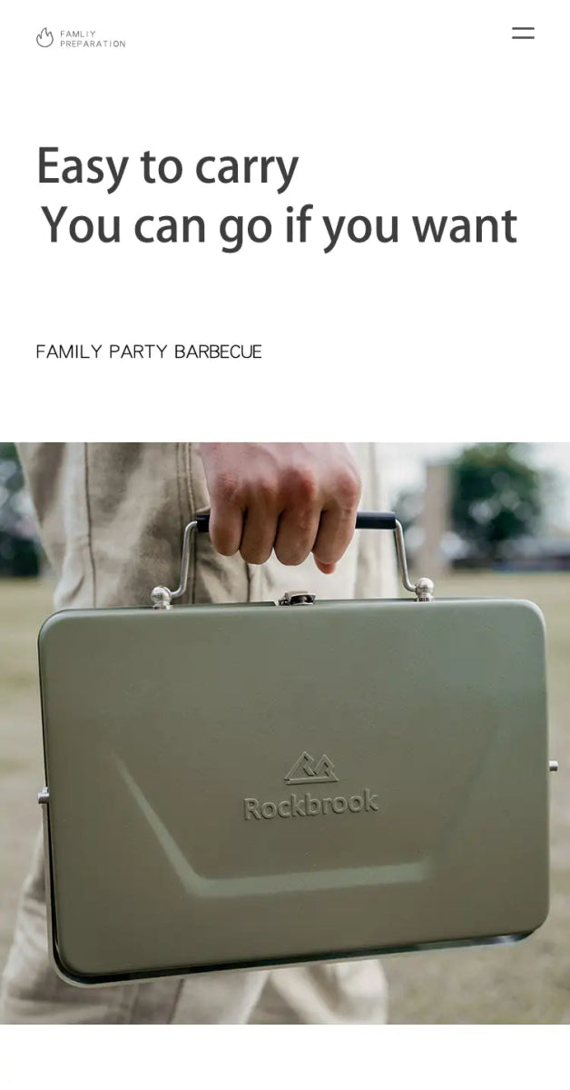 Portable Camping BBQ Folding Cooking Charcoal Coal Stainless Steel Grill - Wow Store