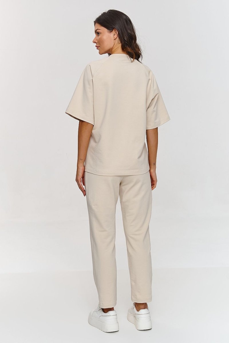 Premium Cotton Raglan Tracksuit Set 209861 - Makadamia | Wow Store - Wow Store