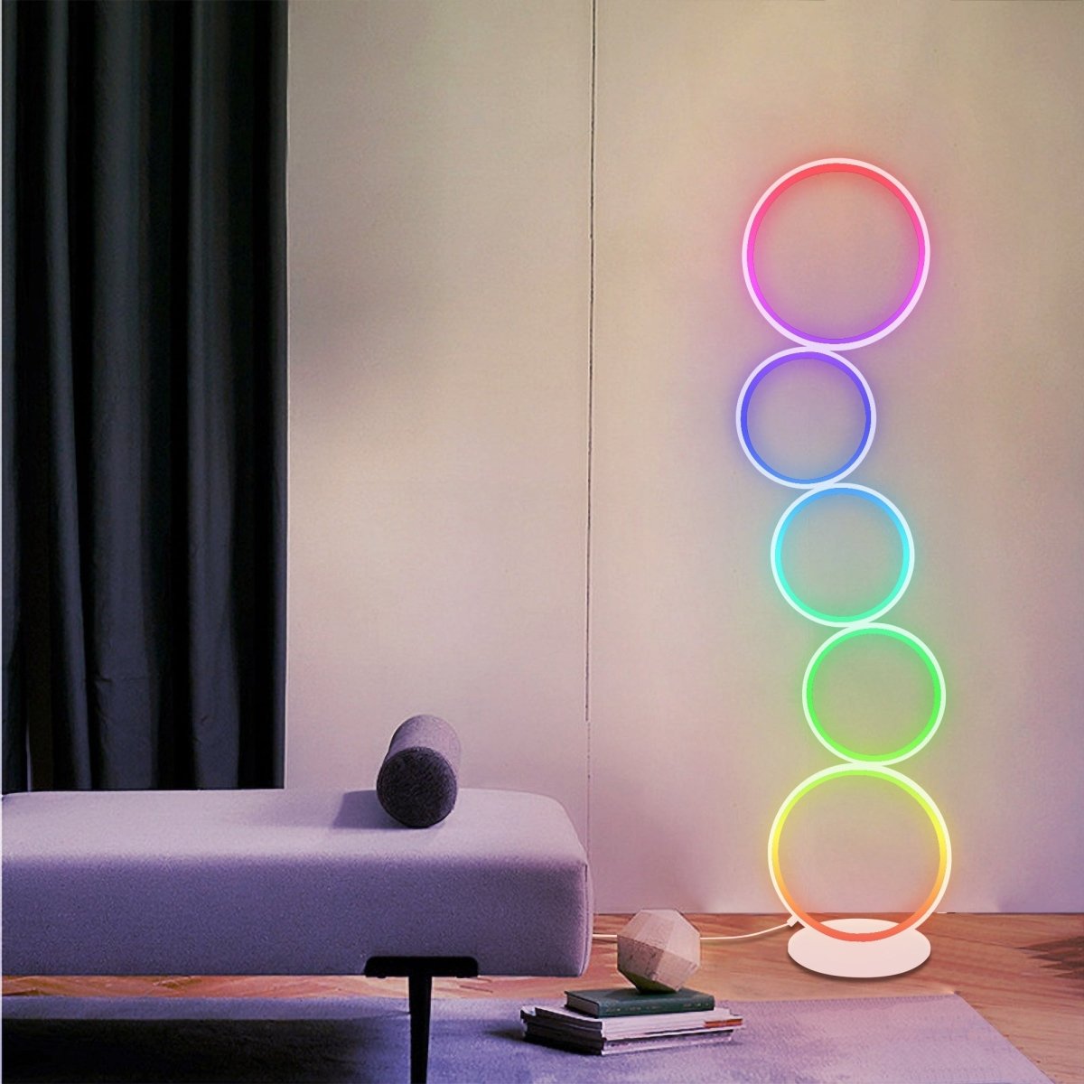 RGB Minimalist Circular Floor Lamp - Wow Store