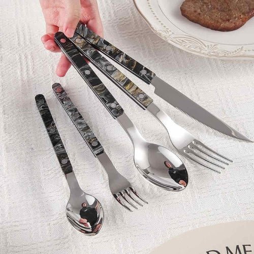 Set Of 10 Pcs Modern French Flatware - Bistrot Style Cutlery - Wow Store