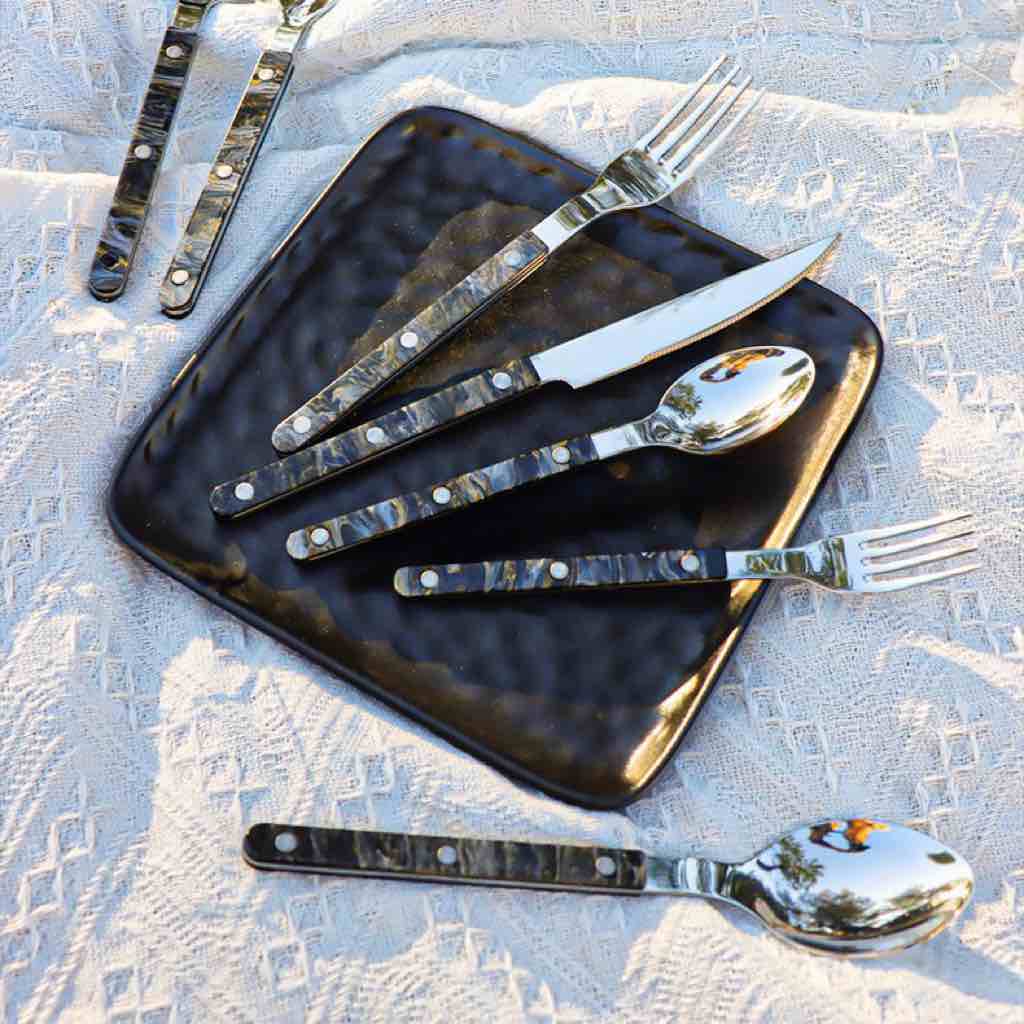 Set Of 10 Pcs Modern French Flatware - Bistrot Style Cutlery - Wow Store