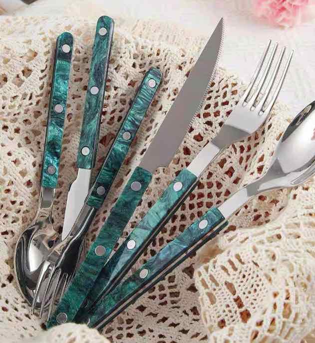 Set Of 10 Pcs Modern French Flatware - Bistrot Style Cutlery - Wow Store