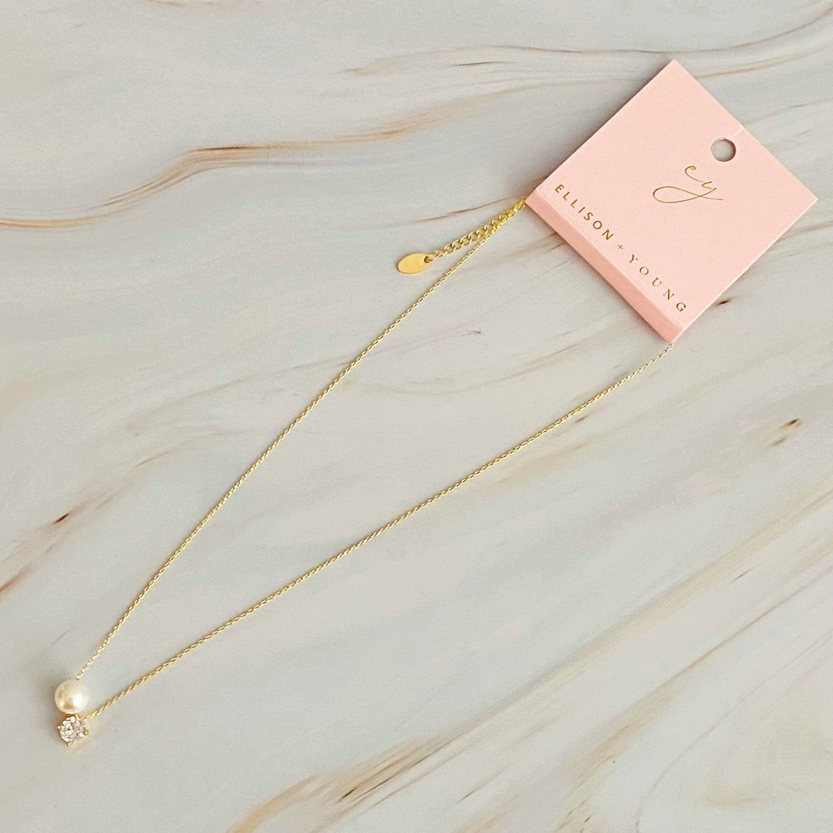 Single Pearl And Diamond Necklace - Wow Store