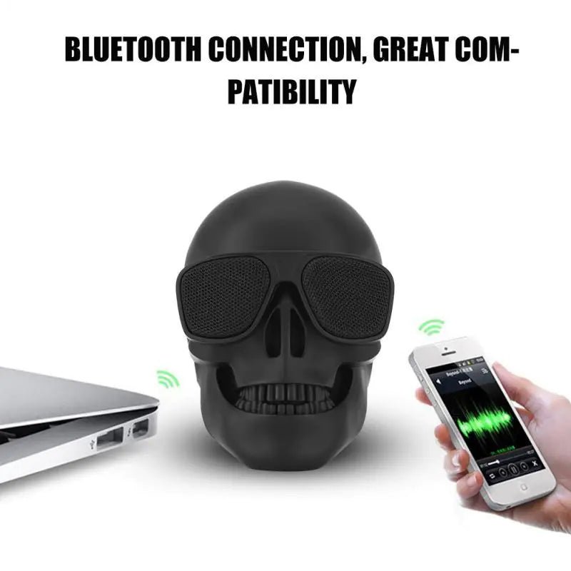 Skull Head Bluetooth Wireless Speaker Portable HD Stereo Subwoofer & Home Ornament - Wow Store
