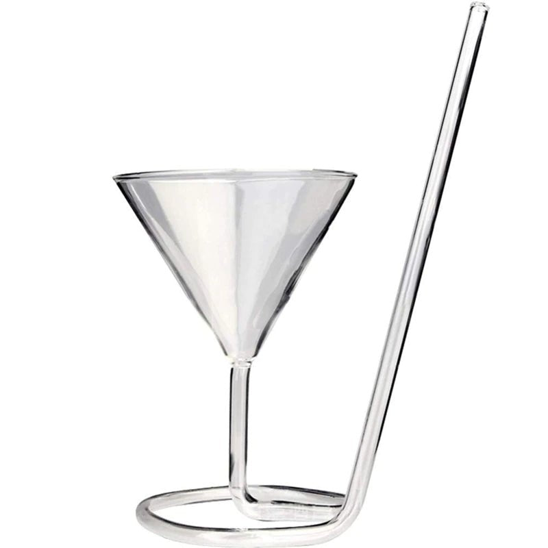 Spiral Straw Molecular Cocktail Glass - Wow Store