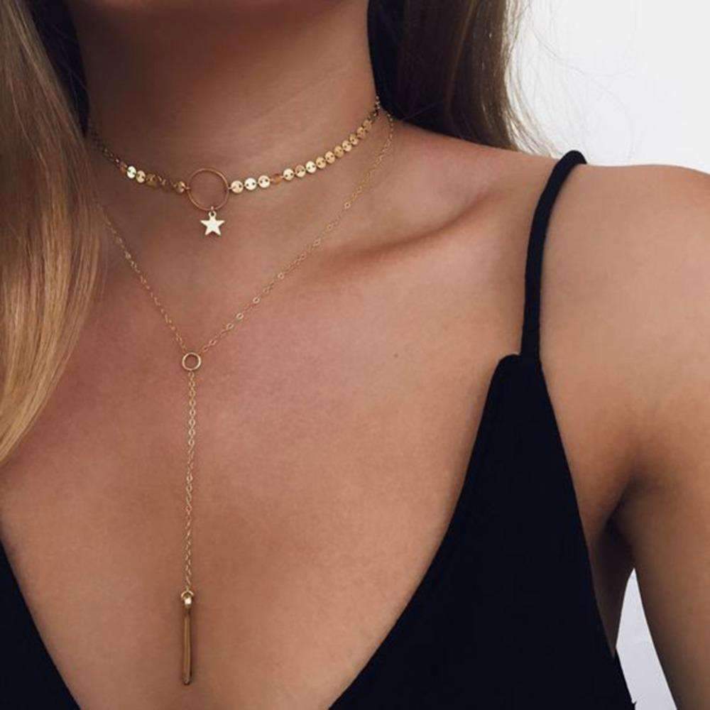 Star Choker Lariat Necklace - Wow Store