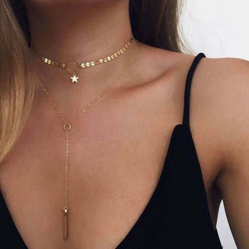 Star Choker Lariat Necklace - Wow Store