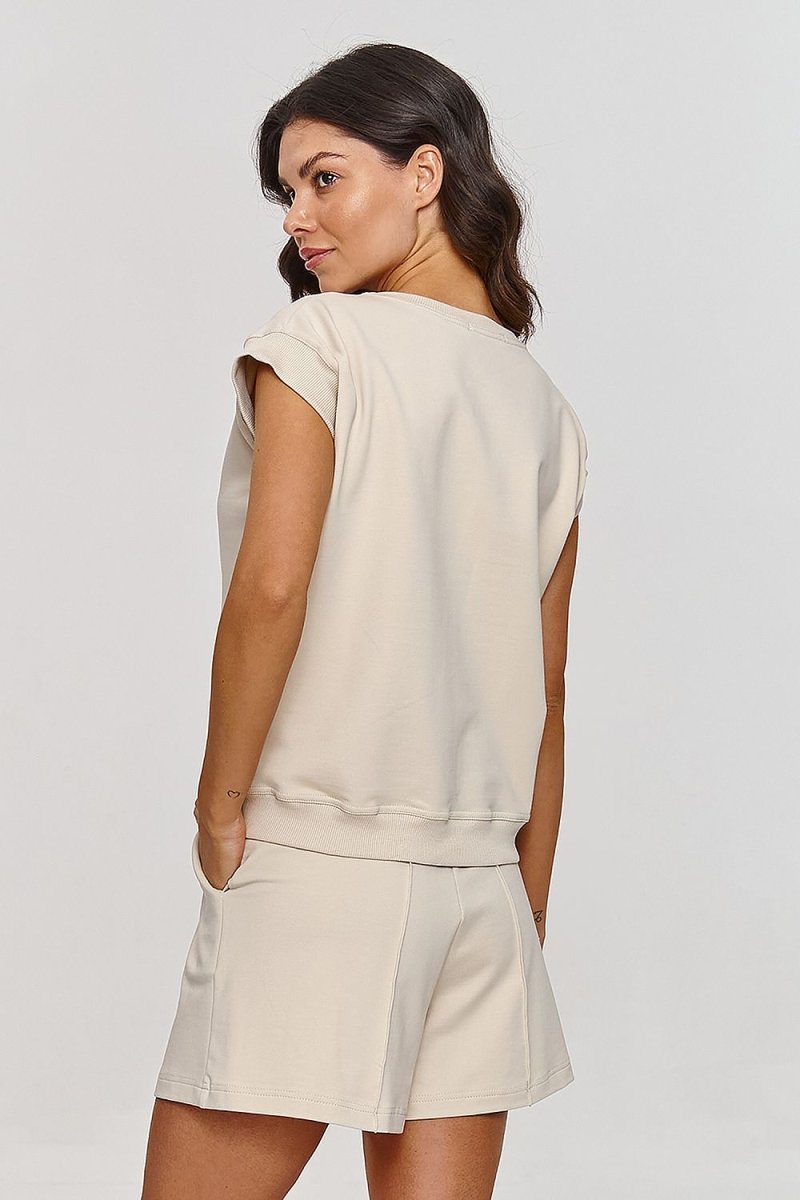 Summer Raglan Cotton Tracksuit Set 209585 - Makadamia | Wow Store - Wow Store