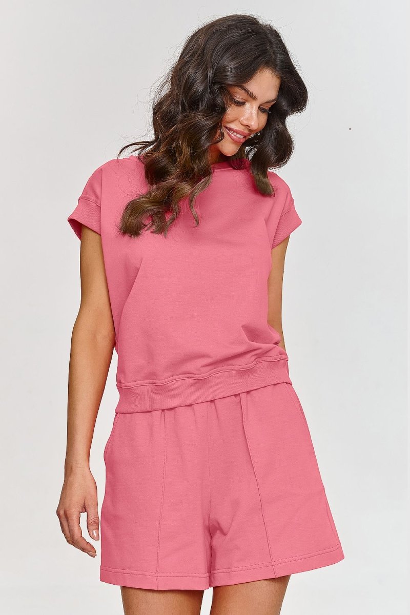 Summer Raglan Cotton Tracksuit Set 209585 - Makadamia | Wow Store - Wow Store