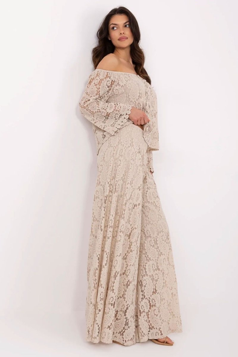 The Elegant Palazzo Lace Women Trousers model 211436 Italy Moda - Wow Store - Wow Store