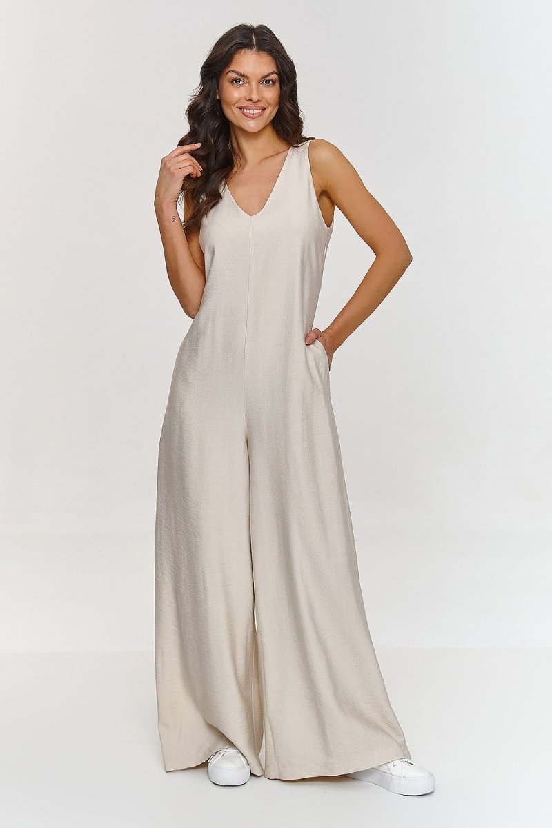 The Stylish jumpsuit model 212404 Makadamia - Wow Store - Wow Store