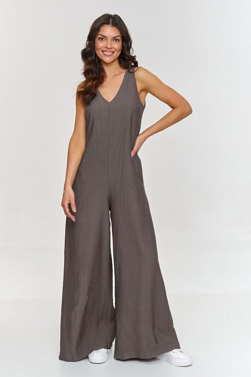 The Stylish jumpsuit model 212404 Makadamia - Wow Store - Wow Store