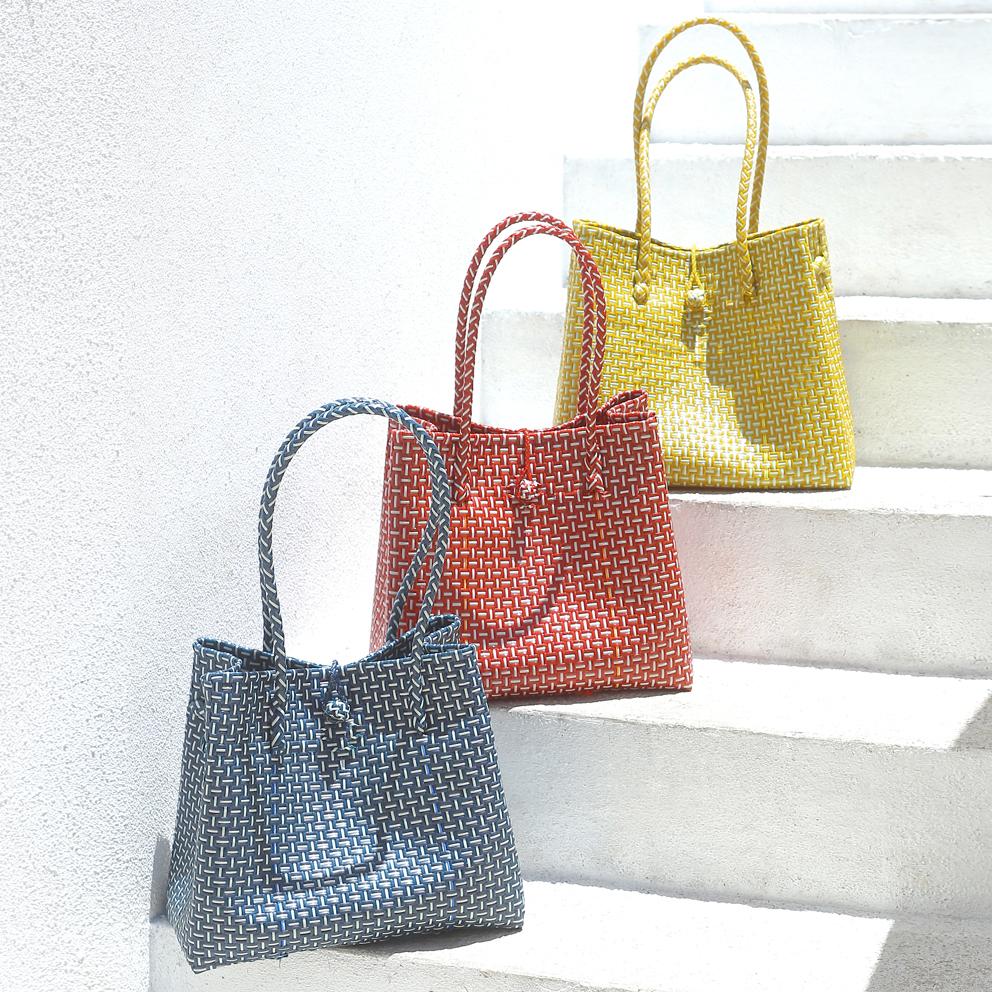 Toko Recycled Woven Tote Bag, in Navy - Wow Store