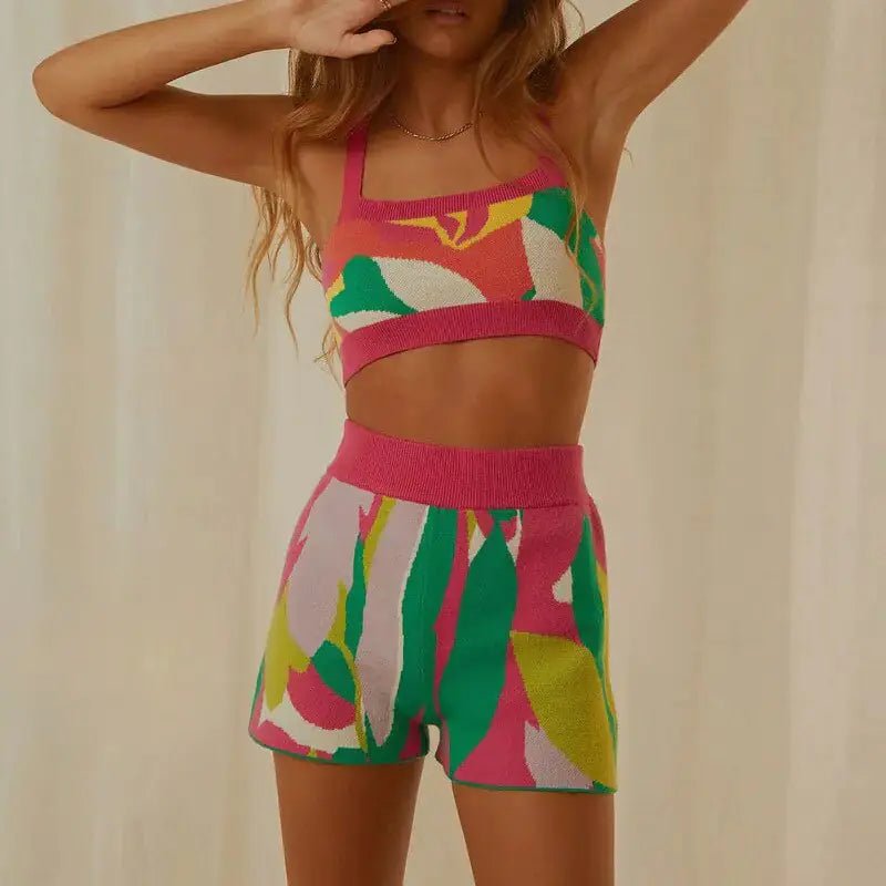 Two Piece Sets Women Knit Short - Wow Store