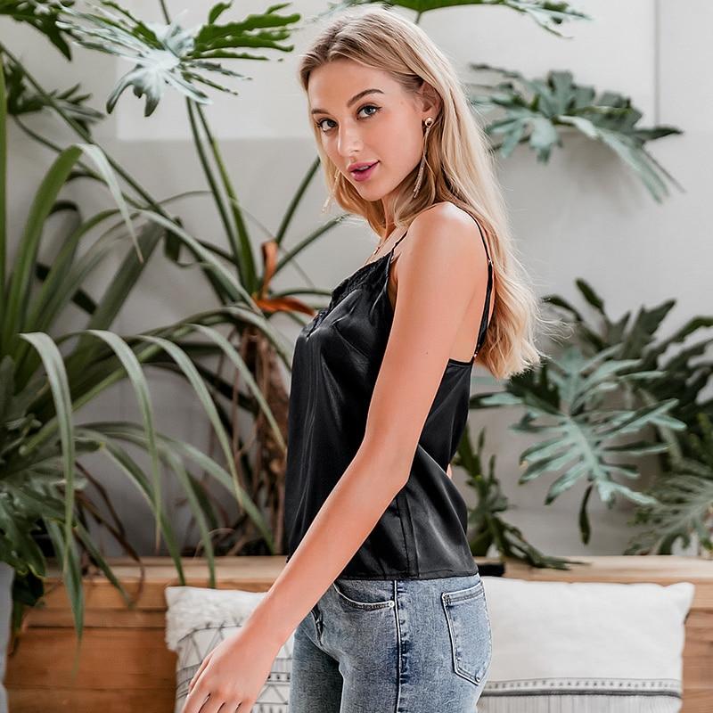 Women Sexy Solid Lace Elegant V - neck Cami | Wow Store - Wow Store