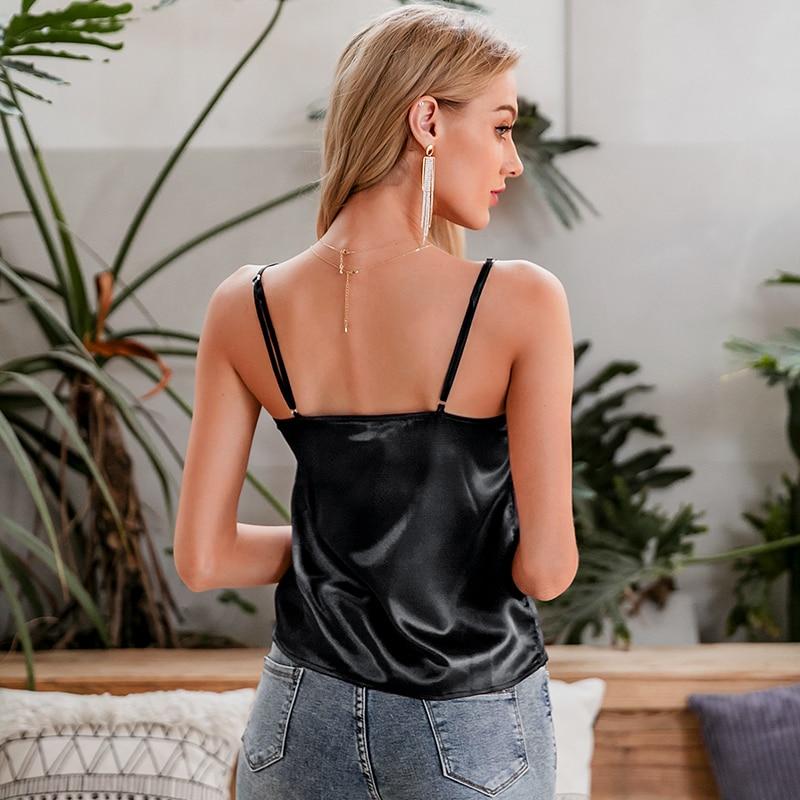 Women Sexy Solid Lace Elegant V - neck Cami | Wow Store - Wow Store