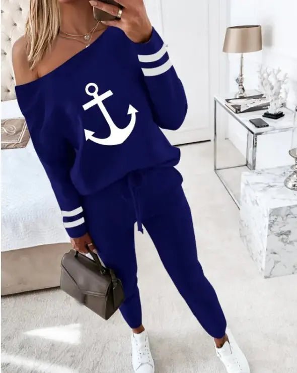 Women's Casual Printed Two - Piece Suit - Wow Store