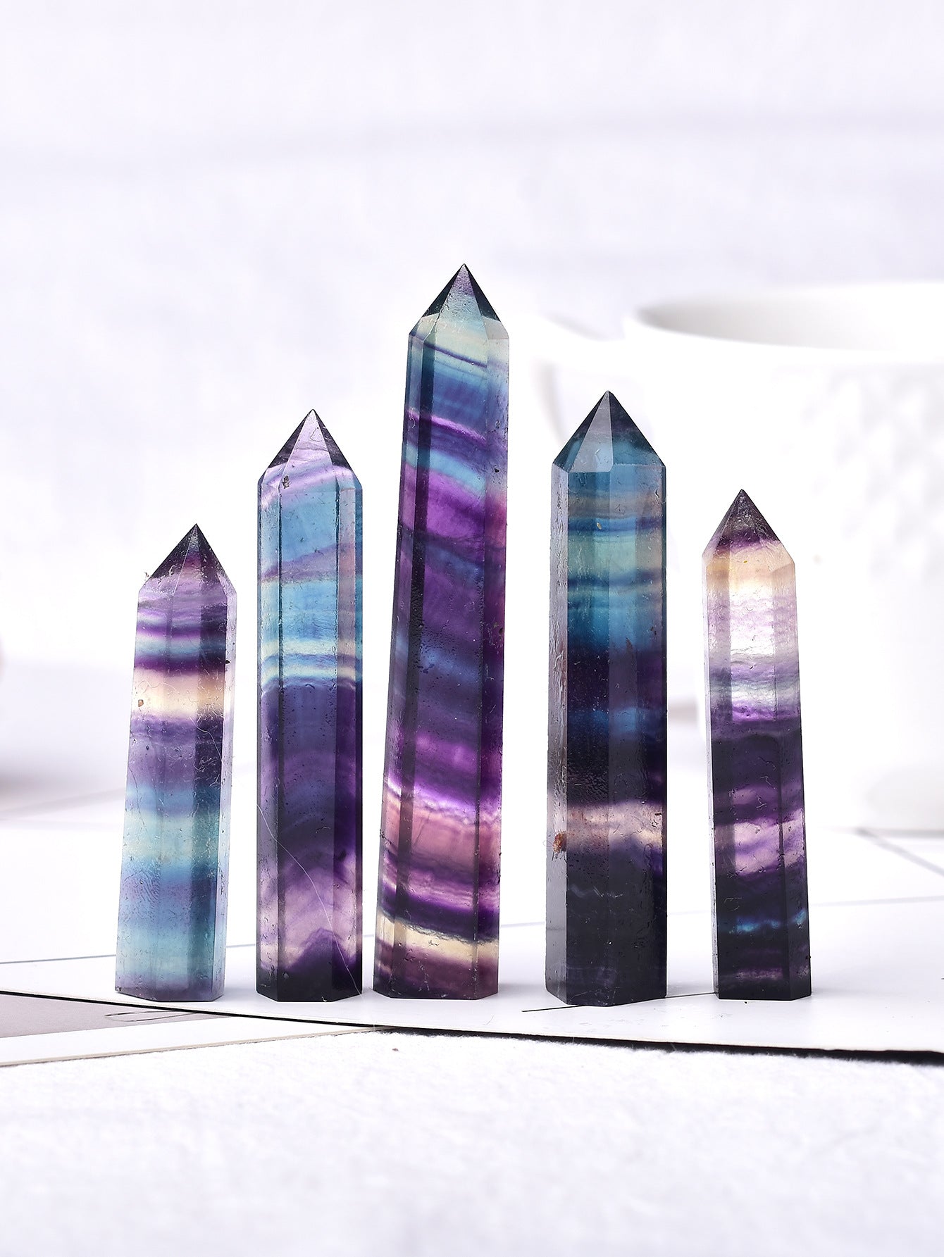 Natural Fluorite Crystal Office Decor Piece