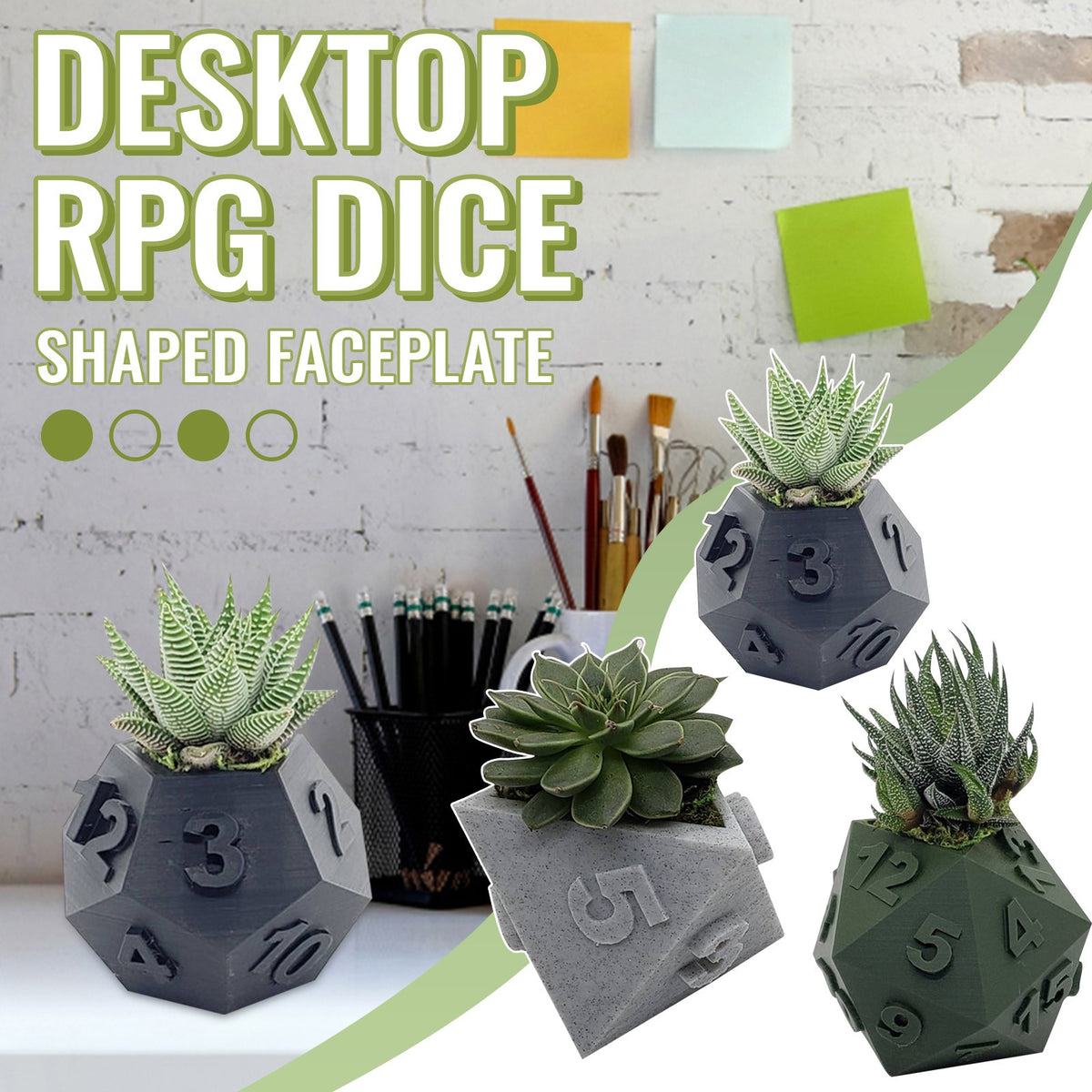 Multi-Sided Dice-Shape Succulent Planter — view 23