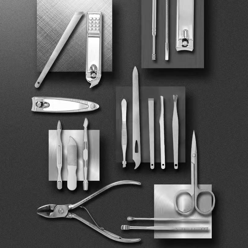 Professional Manicure & Pedicure Tool Set - 19 Pieces