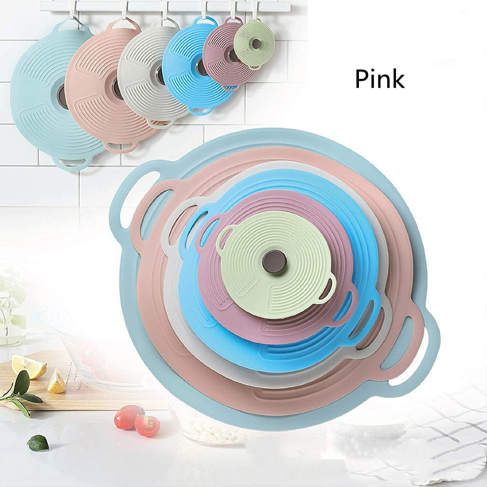 Premium Food-Grade Silicone Lid Set - 6 Versatile Sizes