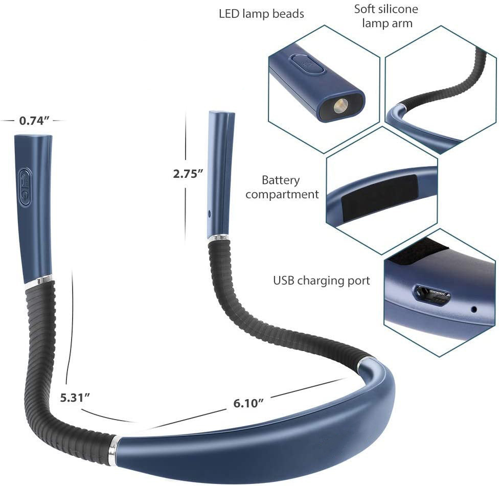 LED Neck Reading Lamp with Eye Protection