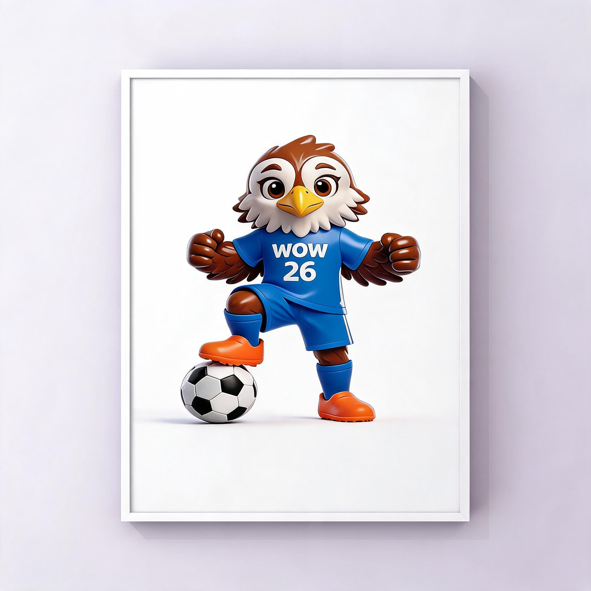 Personalized AI Art Poster - example mascot design mockup