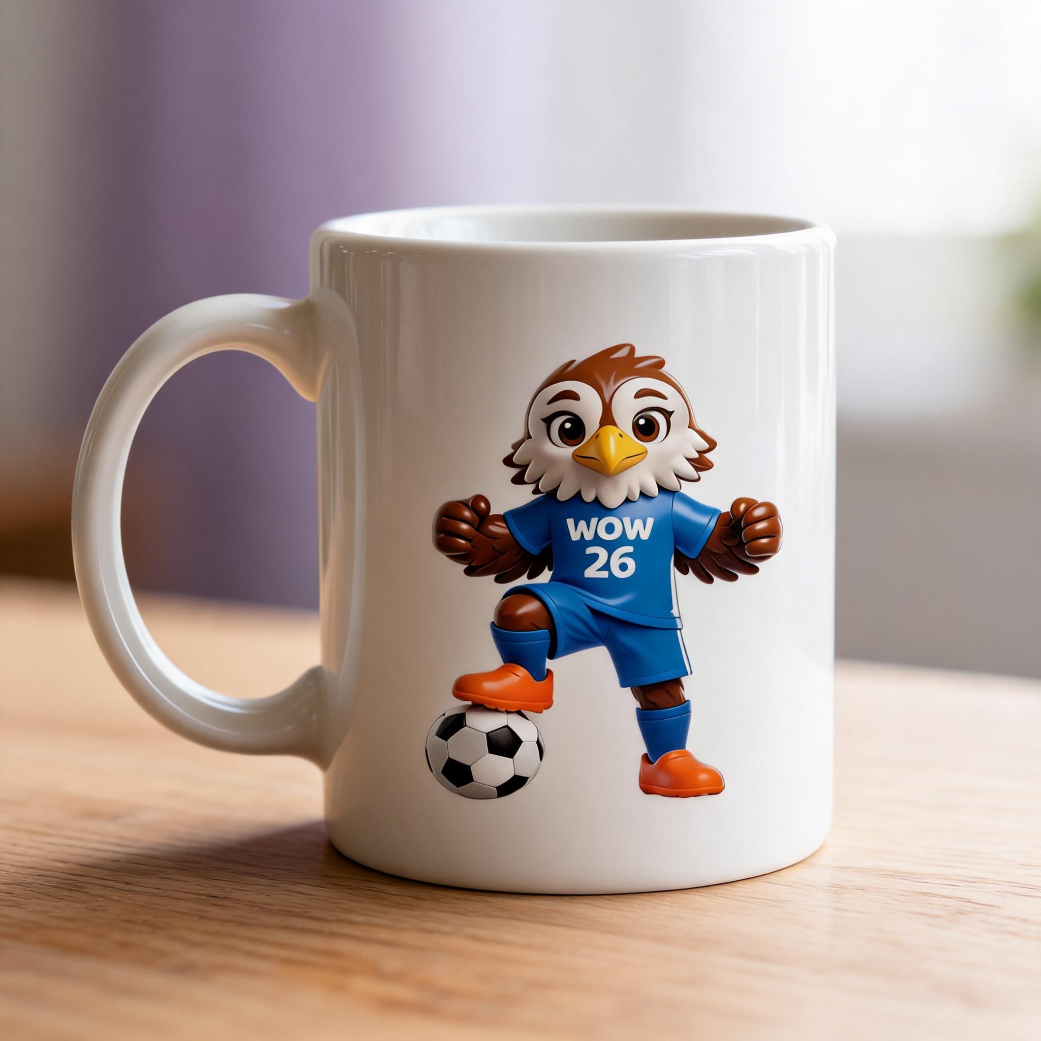 Personalized Ceramic Art Mug - example mascot design mockup