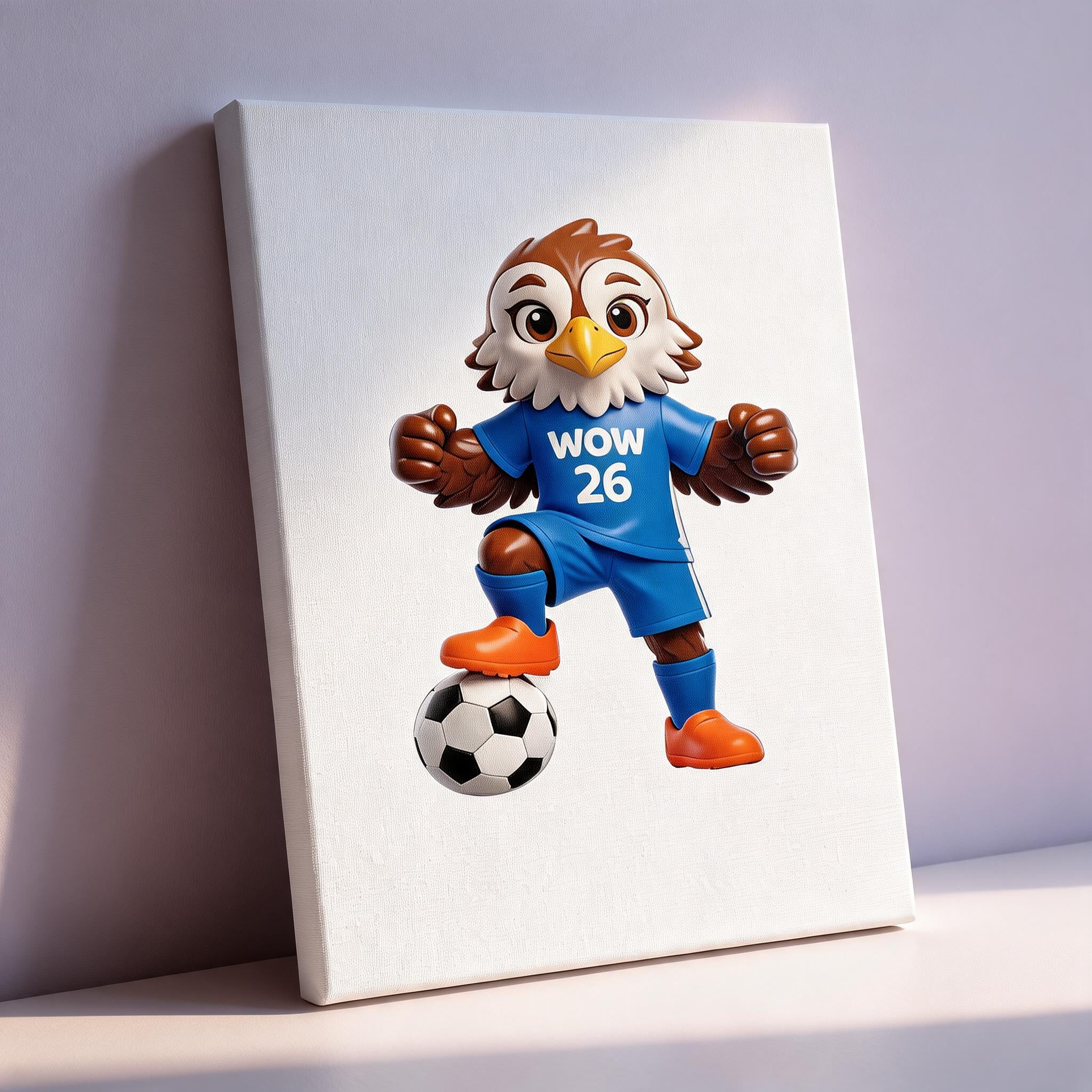 Personalized AI Design Canvas Print - example mascot design mockup