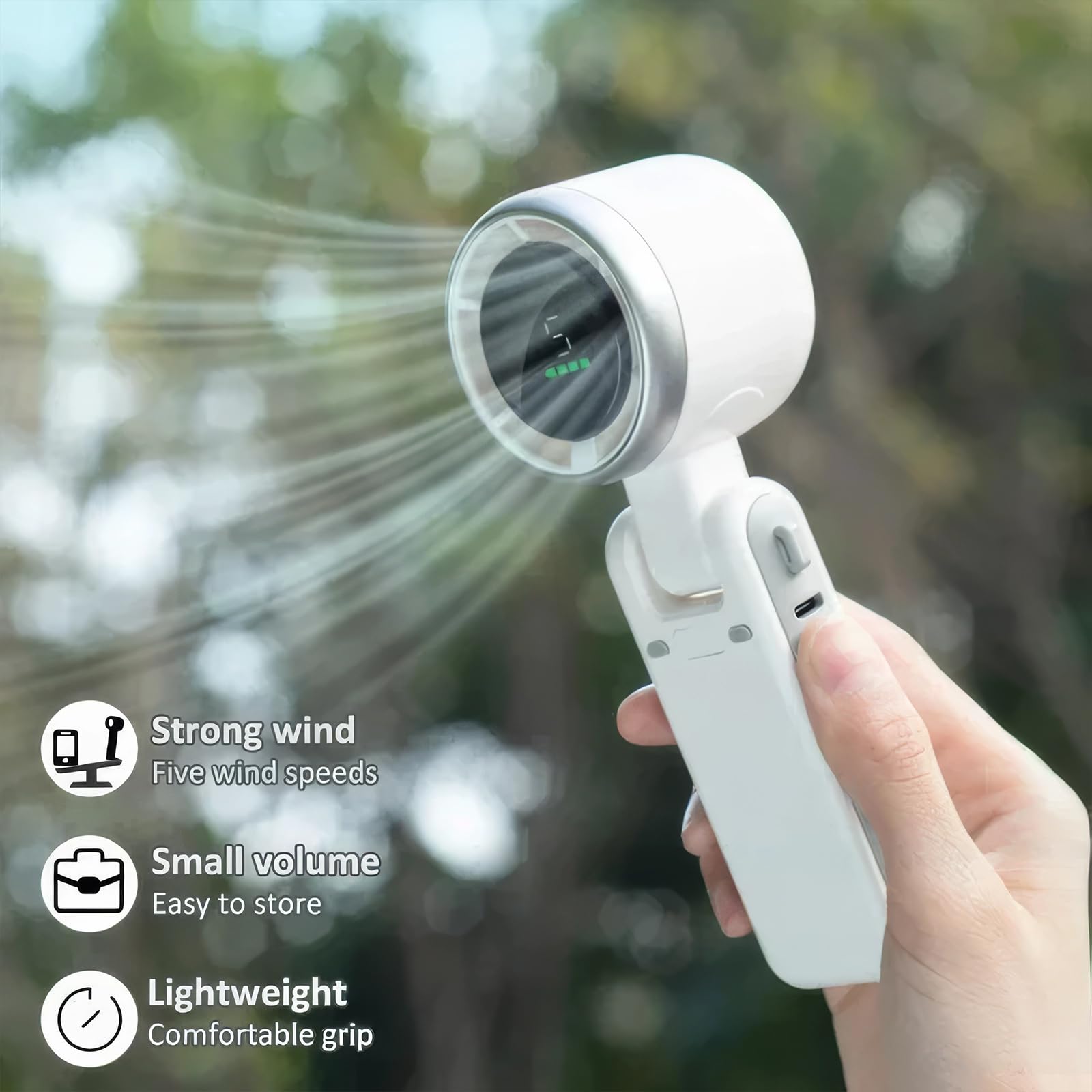 Portable Turbo Fan with 180° Folding Design