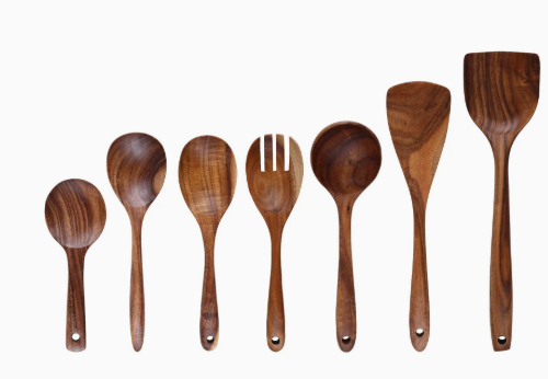 Premium Teak 7-Piece Kitchen Utensil Set