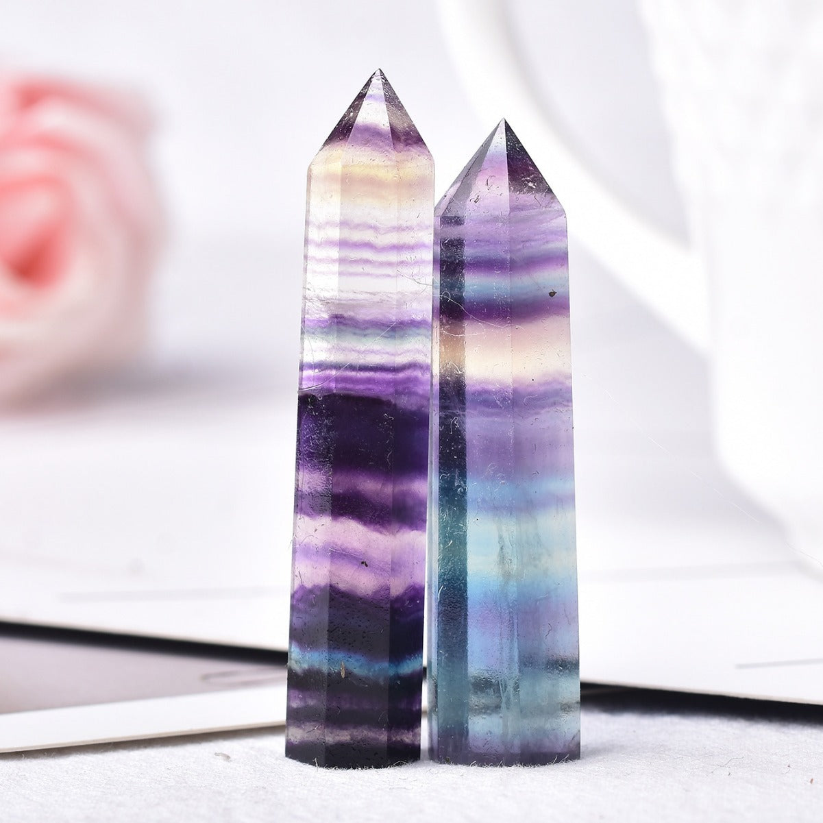 Natural Fluorite Crystal Office Decor Piece